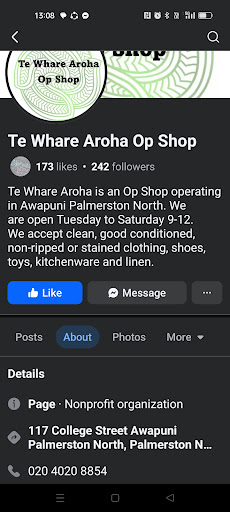 Te Whare Aroha Op Shop
